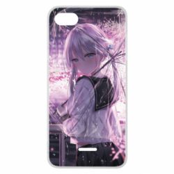 Чохол для Xiaomi Redmi 6A Anime girl and sakura - PrintSalon
