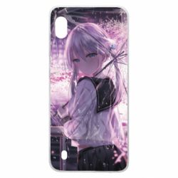 Чохол для Samsung A10 Anime girl and sakura - PrintSalon