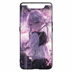 Чохол для Samsung A80 Anime girl and sakura - PrintSalon
