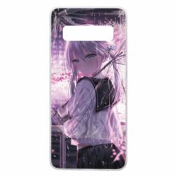 Чохол для Samsung S10 Anime girl and sakura - PrintSalon