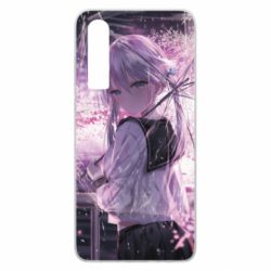 Чохол для Huawei P30 Anime girl and sakura - PrintSalon