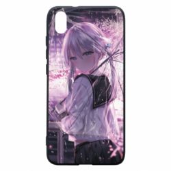 Чохол для Xiaomi Redmi 7A Anime girl and sakura - PrintSalon