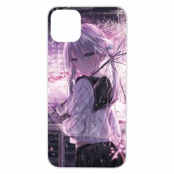 Чохол для iPhone 11 Pro Max Anime girl and sakura - PrintSalon