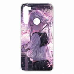 Чохол для Xiaomi Redmi Note 8 Anime girl and sakura - PrintSalon