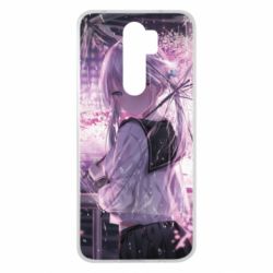 Чохол для Xiaomi Redmi Note 8 Pro Anime girl and sakura - PrintSalon