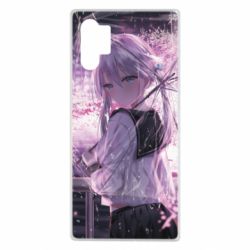 Чохол для Samsung Note 10 Plus Anime girl and sakura - PrintSalon