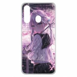 Чохол для Samsung M40 Anime girl and sakura - PrintSalon