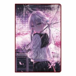Блокнот з принтом Anime girl and sakura - PrintSalon