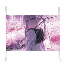 Прапор Anime girl and sakura - PrintSalon