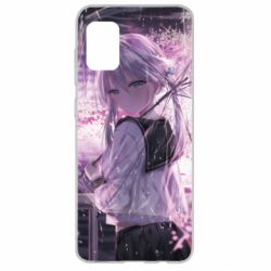 Чохол для Samsung A31 Anime girl and sakura - PrintSalon