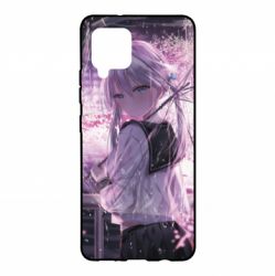 Чохол для Samsung A42 5G Anime girl and sakura - PrintSalon