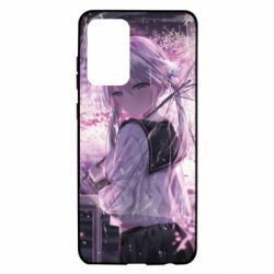 Чохол для Samsung A72 5G Anime girl and sakura - PrintSalon