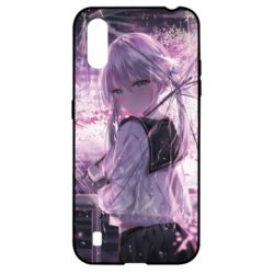 Чохол для Samsung A01 / M01 Anime girl and sakura - PrintSalon