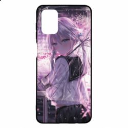 Чохол для Samsung M51 Anime girl and sakura - PrintSalon