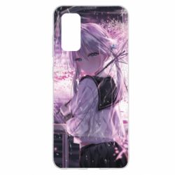 Чохол для Samsung S20 Anime girl and sakura - PrintSalon