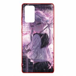 Чохол для Samsung Note 20 Anime girl and sakura - PrintSalon