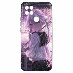 Чохол для Oppo A15s / A15 Anime girl and sakura - PrintSalon