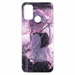 Чохол для Oppo A53 / A32 / A33Anime girl and sakura - PrintSalon
