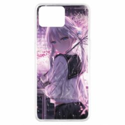 Чохол для Oppo A73Anime girl and sakura - PrintSalon