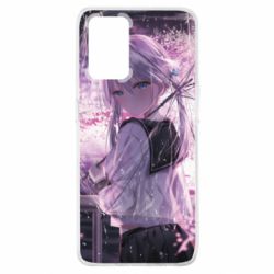 Чохол для Oppo A74 4G Anime girl and sakura - PrintSalon