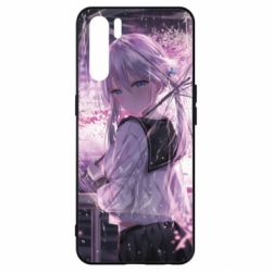 Чохол для Oppo A91 / Reno3Anime girl and sakura - PrintSalon