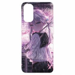 Чохол для Oppo Reno 4Anime girl and sakura - PrintSalon