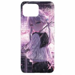 Чохол для Oppo Reno 4 Lite Anime girl and sakura - PrintSalon