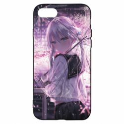 Чохол для iPhone 8 Anime girl and sakura - PrintSalon