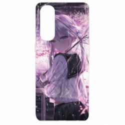 Чохол для Oppo Reno 4 Pro Anime girl and sakura - PrintSalon