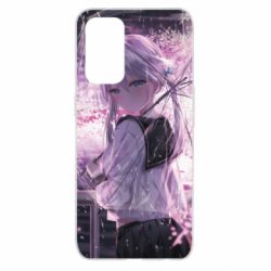 Чохол для Oppo Reno 5 4G Anime girl and sakura - PrintSalon