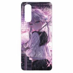 Чохол для Oppo Find X2Anime girl and sakura - PrintSalon