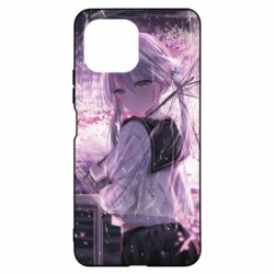 Чохол для Xiaomi Mi11 Lite Anime girl and sakura - PrintSalon
