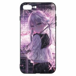 Чохол для iPhone 8 Plus Anime girl and sakura - PrintSalon