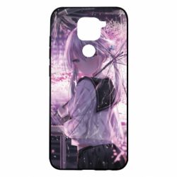 Чохол для Xiaomi Redmi Note 9 / Redmi 10X Anime girl and sakura - PrintSalon