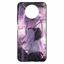 Чохол для Xiaomi Redmi Note 9 5G/Redmi Note 9T Anime girl and sakura - PrintSalon