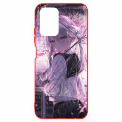 Чохол для Xiaomi Redmi Note 10 Anime girl and sakura - PrintSalon