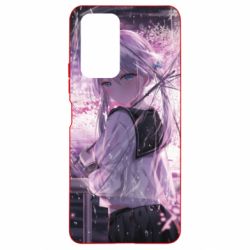 Чохол для Xiaomi Redmi Note 10 Pro Anime girl and sakura - PrintSalon