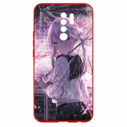 Чохол для Xiaomi Redmi 9 Anime girl and sakura - PrintSalon