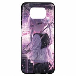 Чохол для Xiaomi Poco X3 Anime girl and sakura - PrintSalon