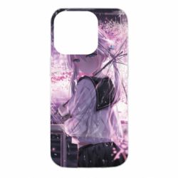 Чохол для iPhone 14 Pro Anime girl and sakura