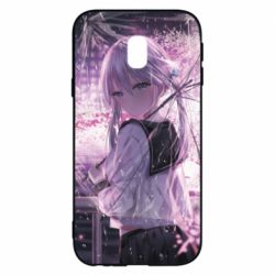 Чохол для Samsung J3 2017 Anime girl and sakura - PrintSalon