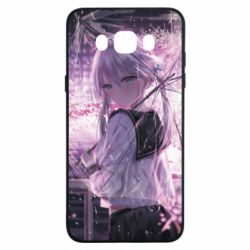 Чохол для Samsung J7 2016 Anime girl and sakura - PrintSalon