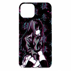Чехол для iPhone 14 Anime Girl Glitch