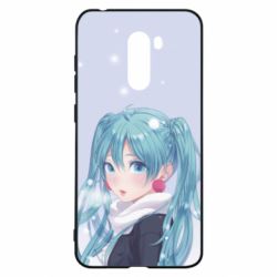 Чохол для Xiaomi Pocophone F1 Anime girl with blue hair - PrintSalon
