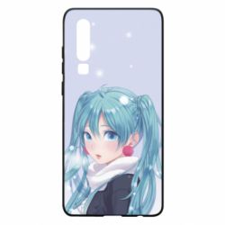 Чохол для Huawei P30 Anime girl with blue hair - PrintSalon
