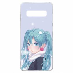 Чохол для Samsung S10+ Anime girl with blue hair - PrintSalon