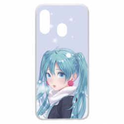 Чохол для Samsung A40 Anime girl with blue hair - PrintSalon