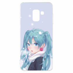 Чохол для Samsung A8 2018 Anime girl with blue hair - PrintSalon