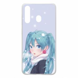 Чохол для Samsung A60 Anime girl with blue hair - PrintSalon