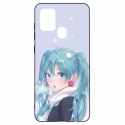 Чохол для Samsung A21s Anime girl with blue hair - PrintSalon